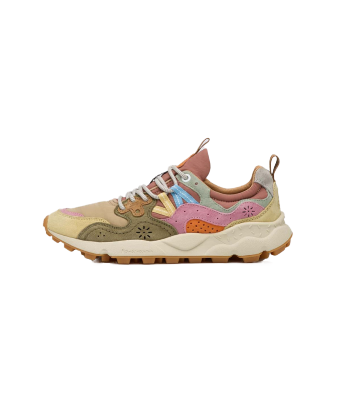 FLOWER MOUNTAIN - YAMANO 3 WOMAN CREAM MILITARY PINK